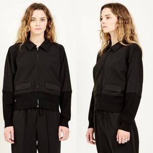 Opening Ceremony Athleisure Black Minimalist Batwing Track Jacket Size Small